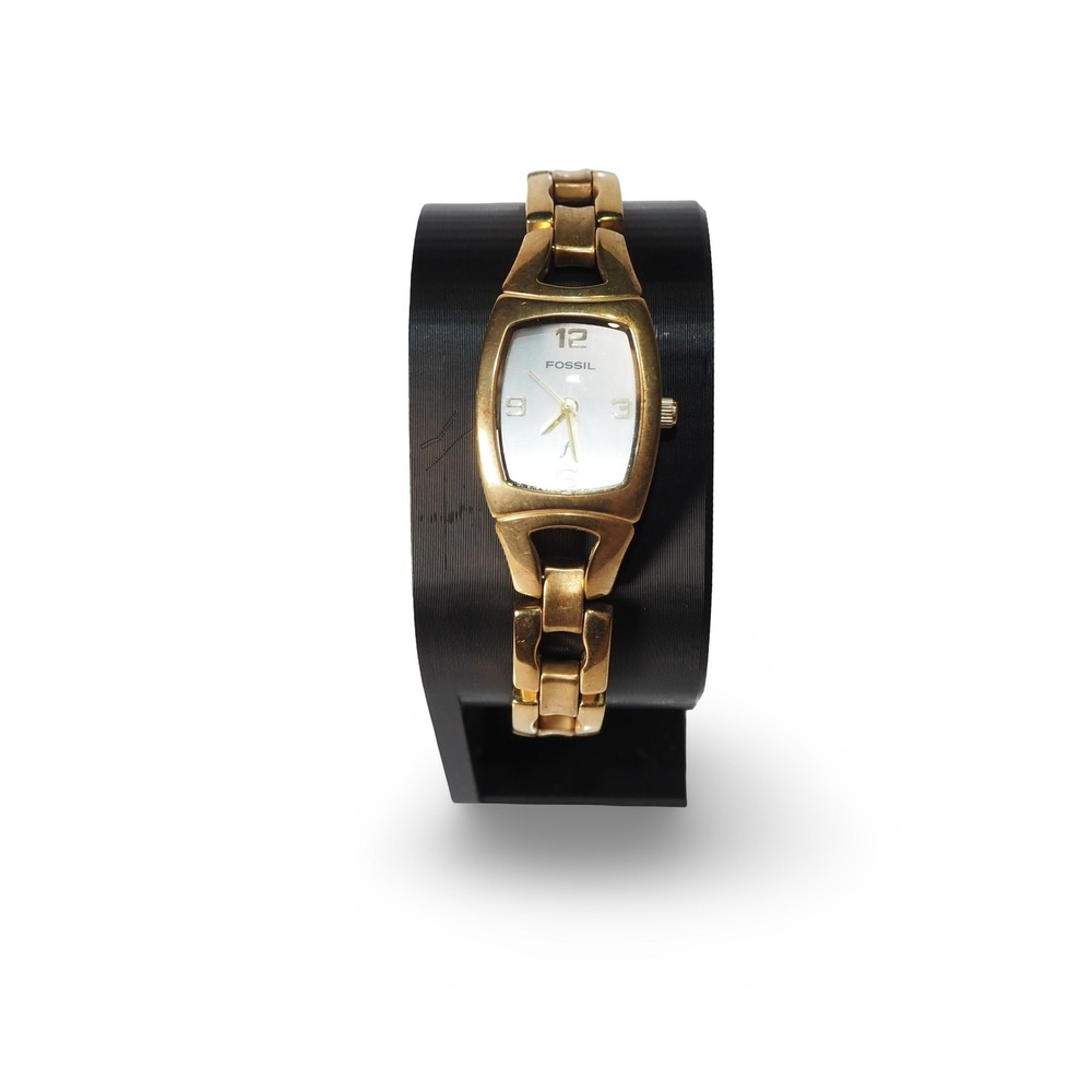 Fossil F2 ES-1012 Women Gold Tone Stainless Steel Quartz Watch 6.5in